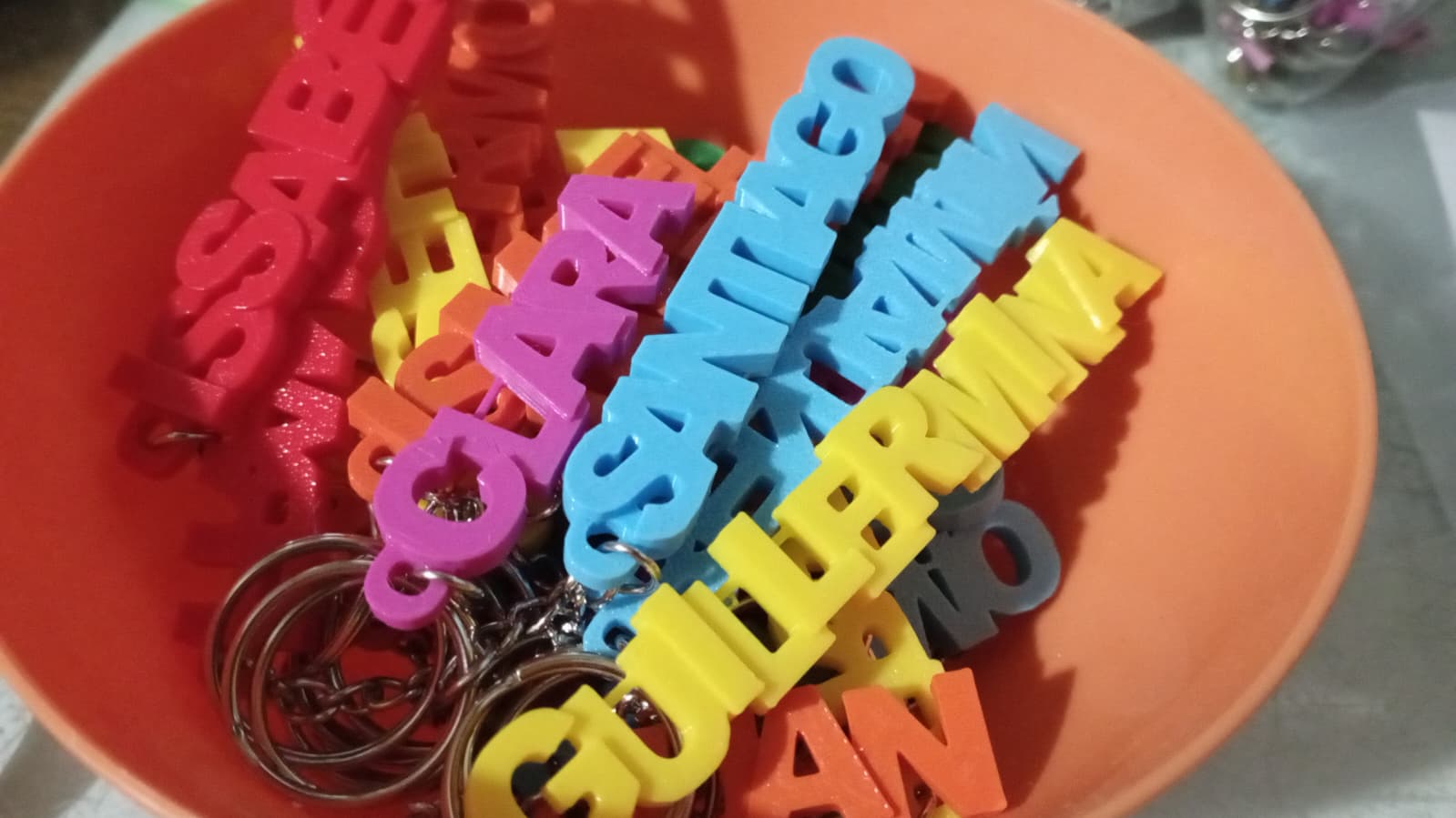 Llaveros Nombres 3D   x50u