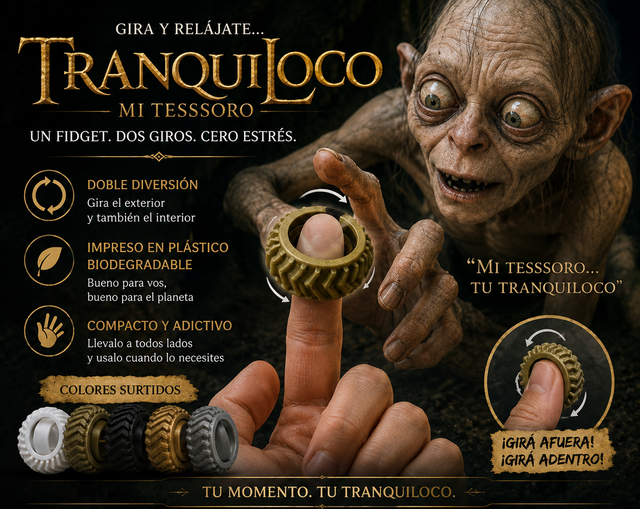 Tranquiloco, el fidget definitivo x10