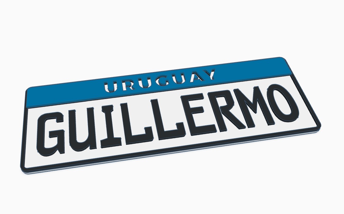Matrículas 3D con tu nombre