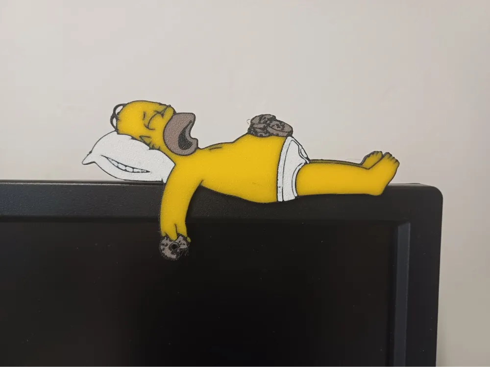 Homero dormido, esquinero para monitor o tv